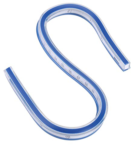 OEBUAFI Flexibel Kurvlinjal, Plastlinjal, 60 Cm Ritmåttverktyg för Hantverk och Ritning (30 cm/11,8 tum)