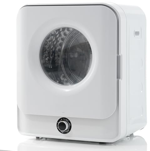 Generisk väggmonterad frånluftstork 3 kg (upp till 4,5 kg) – invändig cylinder i rostfritt stål, 830 W, 5 program och överhettningsskydd