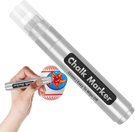 Stylos de peinture - Marqueurs pour tableau noir avec pointes de 15 mm de large - Feutres pour tableau à craie liquides, stylos de peinture effaçables pour vitres de voiture pour, bistrot, miroir