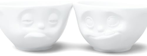 FiftyEight Lot de 2 Petits Bols en Porcelaine Blanche, 11,7 cm