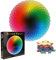 TINYOUTH 1000 Teile Rund Puzzles für Erwachsene, Regenbogen Puzzle, 67.5cm/26.57in 2mm Familienpuzzle Verringerter Druck Schwieriges Unmögliche Puzzle für Erwachsene 14+