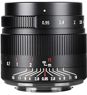 7artisans 35mm f0.95 große Blende, APS-C, Objektiv für spiegellose Kamera kompakt für Fuji X-T1, X-T2, X-T3, X-T20, X-T30, X-E1, X-E2, X-E3
