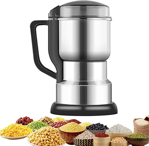 MHGLOVES Moulin Électrique de Café et Épices, 400W, Lames Acier Inoxydable, Portable, Herbes, Noix, Poivre, Grande Capacité