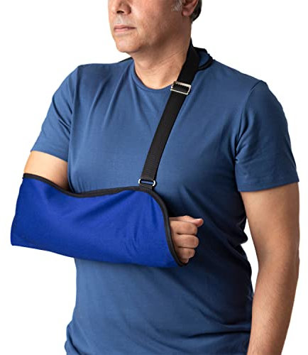 ORTONES | Armschlinge zur Immobilisierung des Arms Schulter | Sling Geschlossen | Rechts Links | Einheitsgröße | Farbe Blau