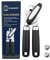 Khanzoo Magnetic Can Opener - Manual Can Opener with Smooth Edges, Comfortable Grip & Sharp Cutting Blades - Heavy Duty Stainless Steel Tin Opener with Two Replacement Blades