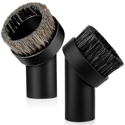 GreeSuit Lot de 2 brosses à épousseter rondes pour accessoires Henry Hoover, 32 mm, brosse à épousseter universelle en crin de cheval