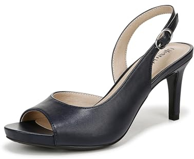 LifeStride Womens Teller 2 Slingback Peep Toe Pump Lux Navy 6.5 W