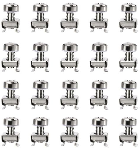 Tuercas Enjauladas, Kit Surtido de Tuercas Enjauladas, 20x Tuercas de Jaula M6, Juego de Tuercas Enjauladas, Tornillos de Montaje de Tuercas Enjauladas, Tornillos y Tuercas Enjauladas Cage Nuts