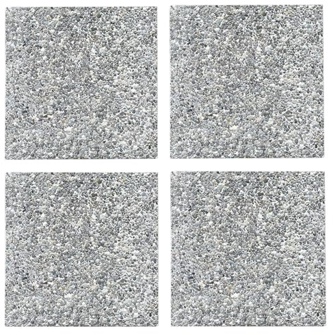 Sicignano | Base Ombrellone Mattonella 50x50x4h cm Granito Lavato 22Kg - Piastra Zavorra Stabilizzante Marmetta Supporto Esterno - Giardino Terrazzo Bar Ristorante Spiaggia (Granito, 4, Mattonelle)