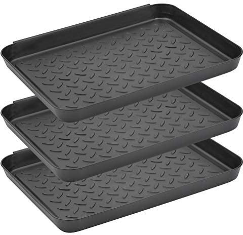 TPEMRPL 3Pcs Multi-Purpose Boot Tray Mat, 35x27.5x3cm Indoor Shoe Drip Tray for Rainy and Winter Footwear, Pet Water Food Bowl Mat