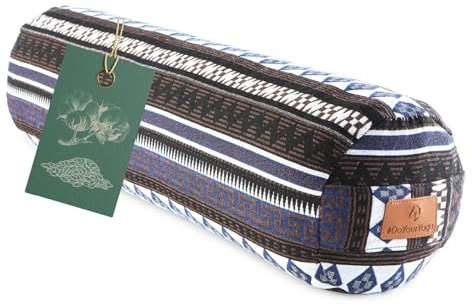 #DoYourYoga Bolster »Krishna« para Yin Yoga 68 x 22 cm - Relleno de Espelta Orgánica - Cubierta en Coton Lavable - Cojín Zafu Rodilla - Rulo Pilates - Estilo 11