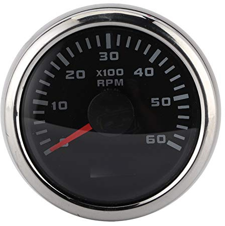 Varvräknare, 52mm 2in 6000RPM Varvräknare LCD för Auto Outboard Engine Construction Machinery Motorcykel