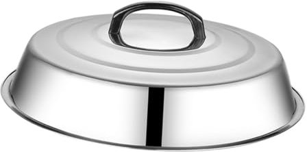 UPKOCH Coperchio per Microonde per Manzo Portatile A Cupola per Padella Professionale per Grandi Piastre Accessori per Servire per La Casa per Grigliare in Acciaio Inossidabile
