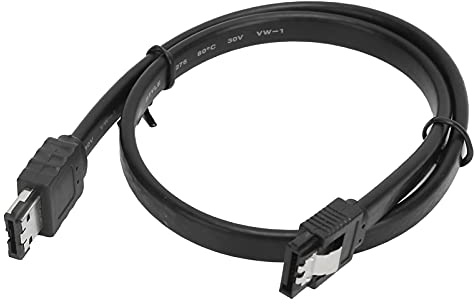 AOWINHIT ESATA Till -skärmad Förlängningskabel Snabb Dataöverföring för Extern Hårddisk, M/M Hane Till Hane, för -hårddiskar och Optiska -enheter (50 cm)