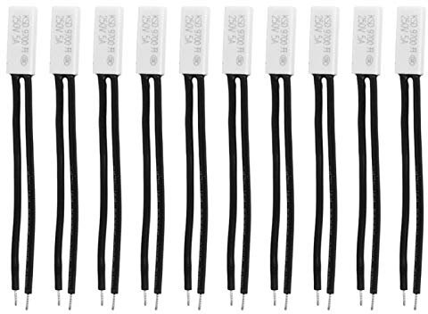 10 Stück 40℃ KSD9700 Normalerweise geöffneter Temperaturregler,KSD9700 Temperaturschalter, normalerweise geöffneter Temperaturschalter Thermoschutz Kunststoffsonde(40 ℃)