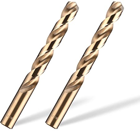 amoolo Juego de brocas de cobalto M35 HSS de 12 mm, 2 brocas de cobalto métricas para metal duro, acero inoxidable, hierro fundido