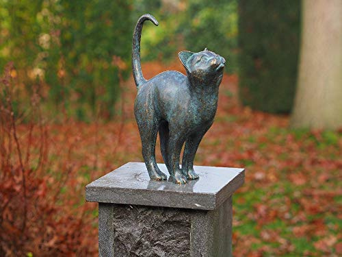 Thermobrass bronsfigur stående katt