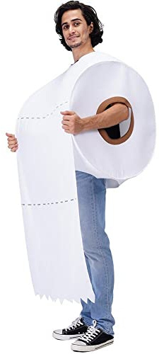 Tsffae Vêtements De Cosplay pour Couples Amusants, Vêtements De Cosplay pour Halloween, Fête De Cosplay, Rouleau De Papier De Soie, Costumes De Papier Toilette pour Adultes