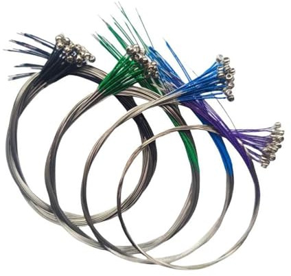 50 Sätze Geigensaiten aus Neusilber in der Größe 3/4-4/4 für Geigenteile und Zubehör Violinen-Zubehörset(Color:50sets strings EADG)