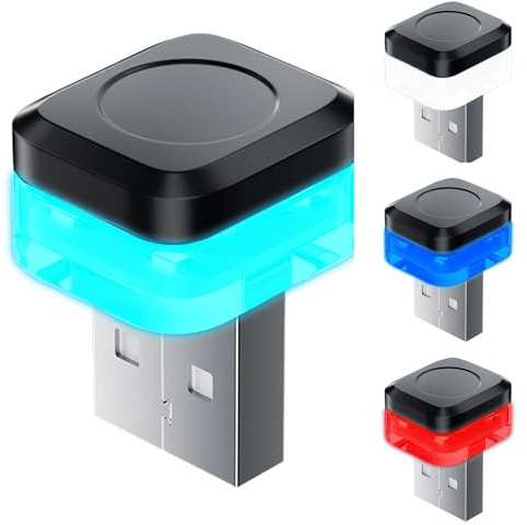 4 Piezas minis Luces Led para Coche, Luces Interior Coche Led Ambiente, Iluminación Led Interior para Coche, Luces Interior Coche Portátiles, Se Pueden Usar En Automóviles, Computadoras Portátiles