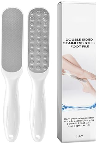 professionale per pedicure – rimuove la pelle morta piedi e calli, raspa per la rimozione dei calli | raschietto per piedi in acciaio | raschietto per piedi double face per rimuovere