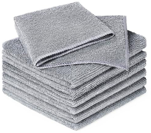 Domicubes 7 Piezas Paños de Cocina, 20 x 20 cm Toalla de Té Paños de Microfibra Tejido Plano y Tipo Gofre Trapo Cocina Bayetas Microfibra Lavable Sin Pelusas Reutilizable y de Secado rápido
