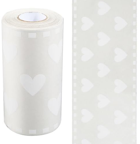 GORGECRAFT Borde de Papel Tapiz Transparente de 10mX10cm Autoadhesivo Impermeable Extraíble Moldura de Pared Pegatina de Corazón para Ventana Escaparate Puerta de Vidrio Baño Azulejos Espejo