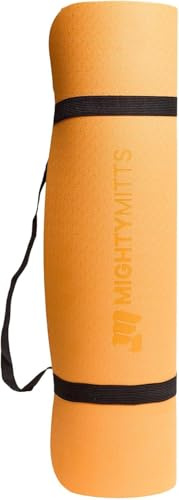 M7 Packaging Yoga Mat, 183cm x 60cm, 12mm Thick, Non-Slip, Multi-Purpose for Men, Women, (8mm Thick- Orange)