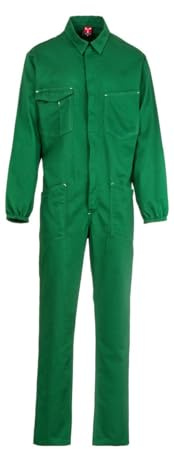 SADISRLS Tuta da Lavoro da Uomo Payper Cover Multitasche 100% Cotone Sanforizzato Maccanico Officina Agricoltura (Verde, M)