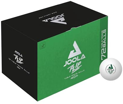 JOOLA 44287 Unisex – Erwachsene Flip 40+ Tischtennisbälle, weiß, One-Size