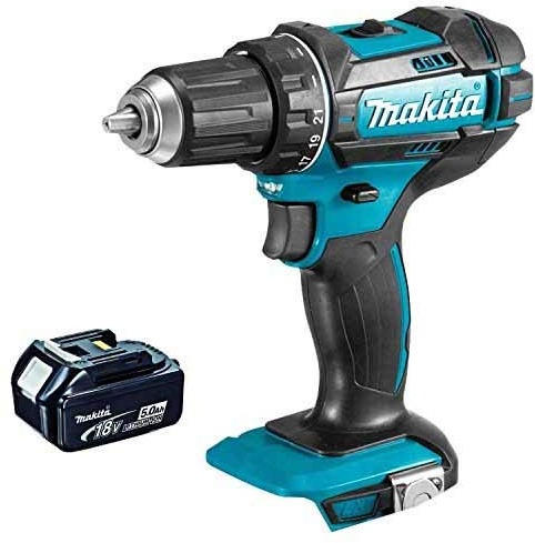 Makita DHP482Z 18V LXT Li-Ion Cordless Combi Drill with 5.0Ah BL1850 Battery, 18 V