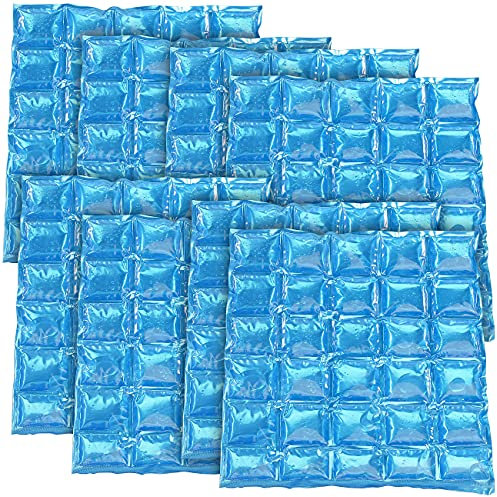 PEARL Kühlpads: 8er-Set Flexible Kühlkissen mit Kühlzellen, wiederverwendbar, 30x25 cm (Flexible Kühlakkus, Kühlbeutel, Kühlschrank)