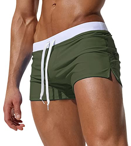 Adorel Shorts de Bain Boxer Plage Natation Piscine Homme Vert L