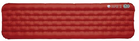 Big Agnes Rapide SL – Materassino isolante, ultraleggero, compatto per tutte le stagioni, per viaggi zaino in spalla ed escursionismo, sacco di gonfiaggio incluso, arancione, 25 x 78 cm di larghezza e