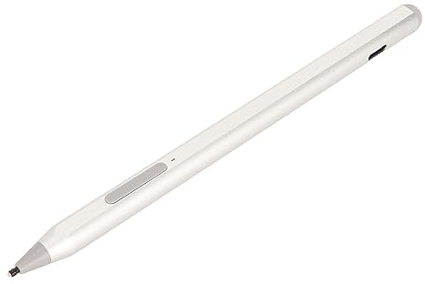 Penna Stilo, MPP2.0 Smart Stylus 4096 Livello di Pressione Funzione di Cancellazione in Lega di Alluminio Tasti di Scelta Rapida per Dispositivo Libro 1 2 3 (SILVER)
