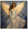 Engel bilder leinwand Kunst Poster Wohnzimmer Wanddeko Goldener Engel Bilder auf Leinwand Leinwandbild Schlafzimmer Deko Wand Kunstdruck Art 30x30cm(12x12Zoll), rahmenlos