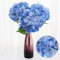 Avoeco 3Pcs 21” Hydrangea Artificial Flowers, Large Real Touch Hydrangea, Lifelike Faux Blue Hydrangeas, Fake Hydrangea Stems Perfect for Home Decor, Wedding, Party,Centerpiece Decor (Blue)