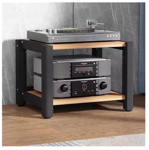 mueble equipo hifi Soporte Estéreo De Alta Resistencia De 2/3/4/5 Niveles Con Almacenamiento De Consola De Juegos De Grabación, Soporte De Medios De Torre De Rack De Componentes De Audio Y Video For S