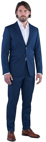 SANDER STELLAN Herrkostym affärskostym slim fit 2 delar, blå, 54