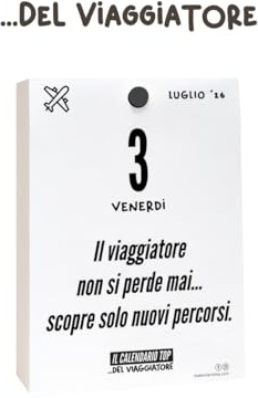 Il calendario DEL VIAGGIATORE 2026| Un anno di Emozioni Ricordi e Aneddoti | Inserto | In Confezione Regalo | cm 10x14 | Made in Italy