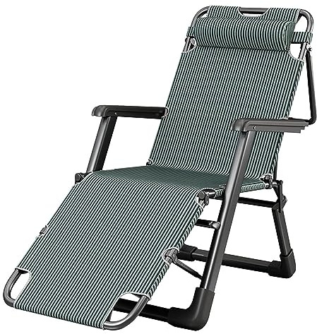 Garden Recliner ChairFolding Zero Gravity Sun Lounger with Adjustable Backrest Portable Folding Chair with Headrest for Indoor & Outdoor Use Garden Furniture