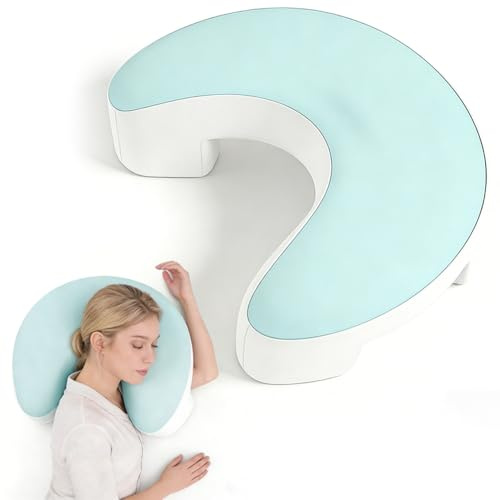 Fouvin sidosovkudde med armhål, ergonomisk kudde, minnesskum, ortopedisk nackstödskudde för sidosovare, för hals och axel