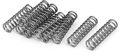 sourcing map Ressort de Compression 1mmx8mmx30mm 304 Acier Inoxydable Argenté 10pcs