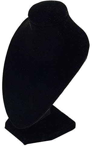 U-K Mannequin coffres buste pendentif collier support de présentoir à bijoux support rack velours noir noir rentable et durableDurable et utile