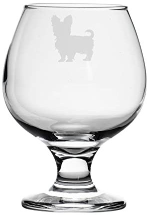 Personalised Yorkie Yorkshire Terrier Engraved Brandy Snifter Glass, Dog Gift for Women, Gift for Men