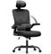 naspaluro Ergonomic Office Chairs, High Big Study Desk Computer Chair with Back Support, Adjustable Headrest and Flip-up Armrests Black Work Chair, Swivel Comfy PC Mesh Office Chairs for Home Office