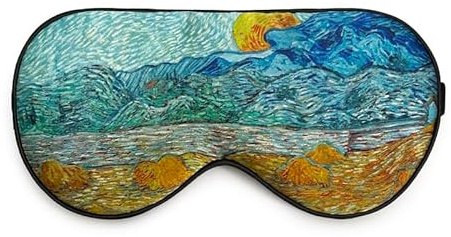 townssilk Maschera per dormire in 100% seta con spalline regolabili, maschera per gli occhi confortevole e super morbida, per il sonno finale, fascia EveningMoon