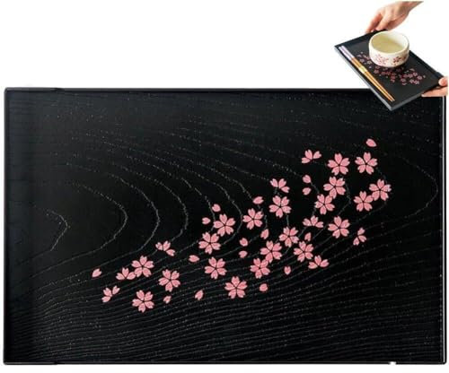 Plateau Japonais Rectangulaire Plateau De Fleur De Cerise Plate À Thé Boisson Servir Plate