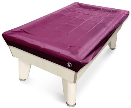Jonny 8 Ball 6ft Fitted Nylon Snooker Pool Table Cover - For 6 Foot Tables - Red - Protects Against Sunlight, Spills & Dust (Burgundy)