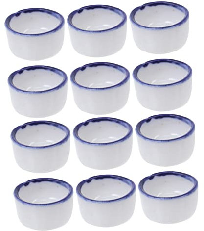 SEWOART 12stücke Kleine Reptilien Wasserschalen Aus Keramik Mini Trinknäpfe Für Skorpione Futterbecken Für Crawler Und Raupen Geeignet Für Verschiedene Tierterrarien